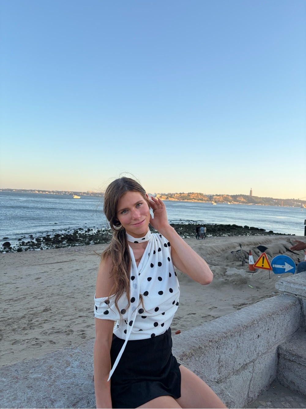 Target White Polka Dot Halter Top